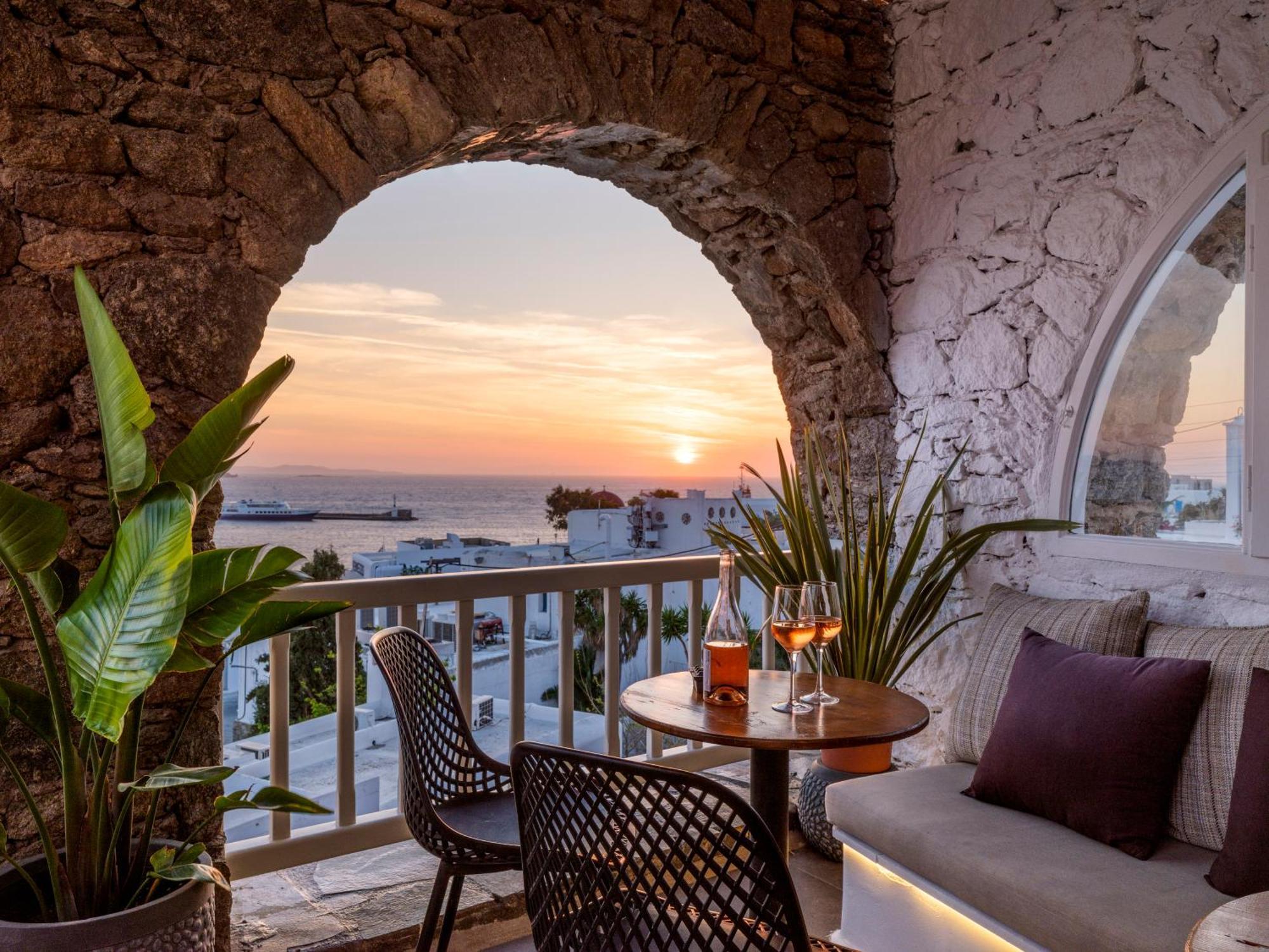 Yalos Hotel Sunset View Mykonos Town Private Rooms Exterior photo
